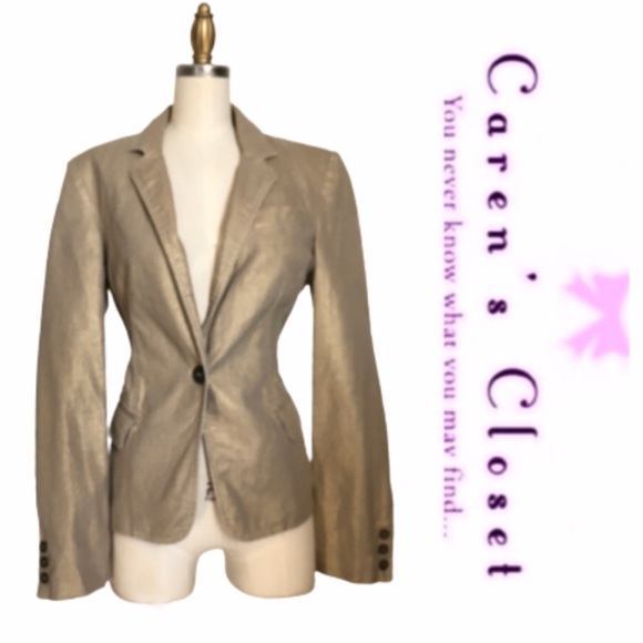 Philippe Adec Jackets & Blazers - ADEC by Philippe Adec Gold Metallic Blazer